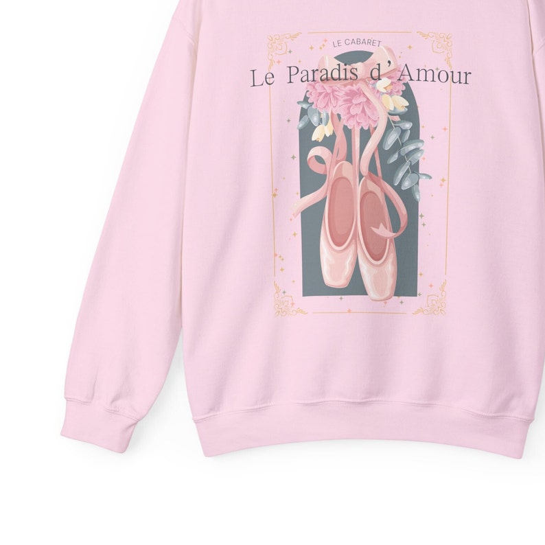 Balletcore Crewneck Sweatshirt, Ballet Shirt, Dance Sweatshirt, Gift for Dancer, Dark Coquette, Soft Girl Aesthetic, Ballerina, Pointe Shoes, pink, blue, grey, white