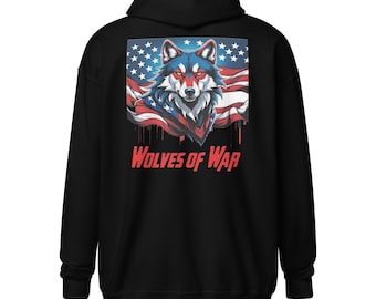 Wolves at war US army army soldiers fans millions buy a sweatshirt or t-shirt Wolf black cotton,polyester Fabric