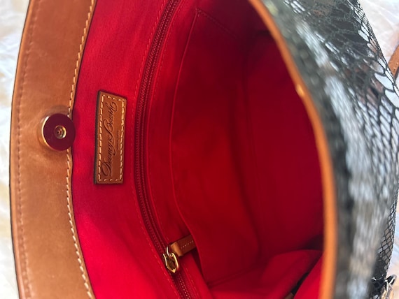 Dooney & Bourke Black Python-Embossed Shoulder Bag - image 2