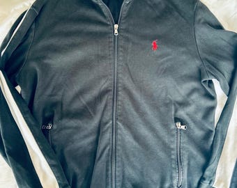 Black Polo Ralph Lauren’s Interlock Track Jacket Size Medium