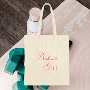Pilates Personalized Canvas Tote Gym Bag For A Pilates Instructor Workout