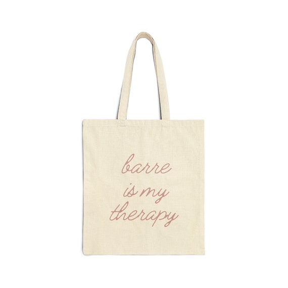 Barre is My Therapy Personalized Canvas Tote Gym Bag for A Barre