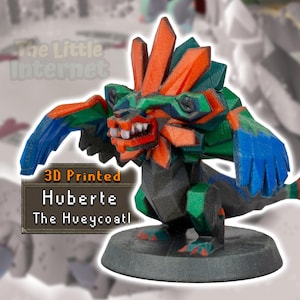 Huberte The Hueycoatl Pet - Runescape OSRS Full Color 3D Printed Miniature Figurine, Desk Trinket, Collectible Decor, Nerdy Gamer Gift him