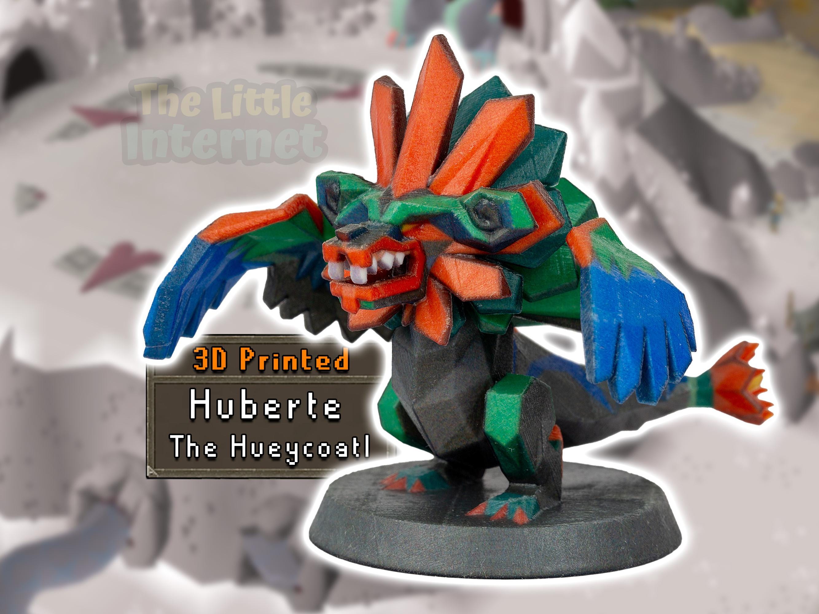 Huberte the Hueycoatl Pet - Runescape OSRS Full Color 3D Huberte the Hueycoatl Pet - Runescape OSRS Full Color 3D