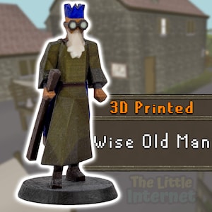 Wise Old Man Figurine: OSRS RuneScape 3D Printed Decor