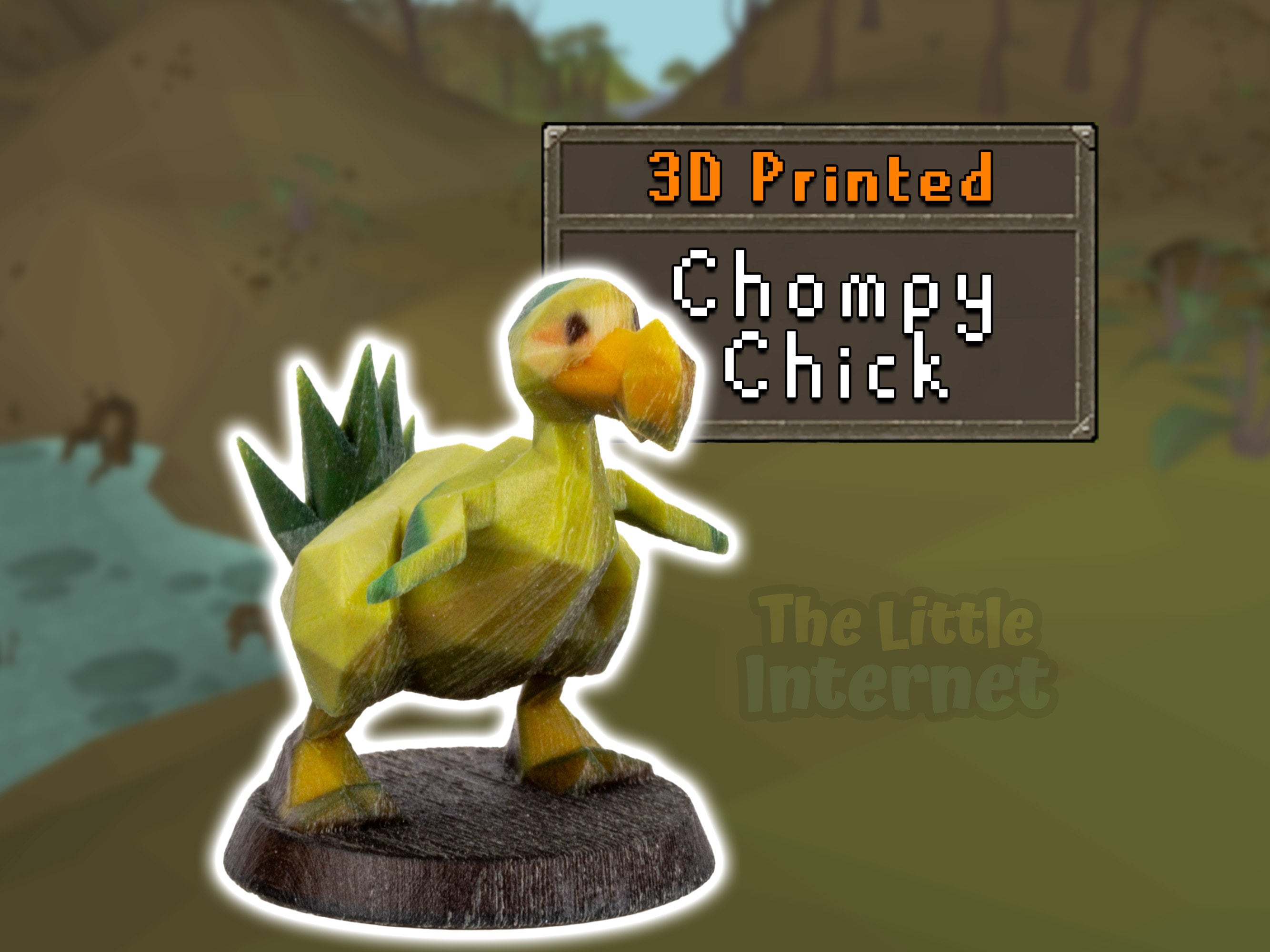 Chompy Chick-beeldje: Runescape OSRS 3D-geprint bureaudecor