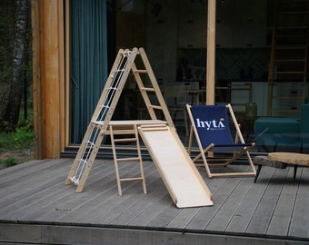 Binnen- en buitenspeeltuin voor kinderen Montessori speelgymnastiek Jungle Gym Gym voor peuters Gym voor kinderen Kindergymnastiek Klimdriehoek Schommels