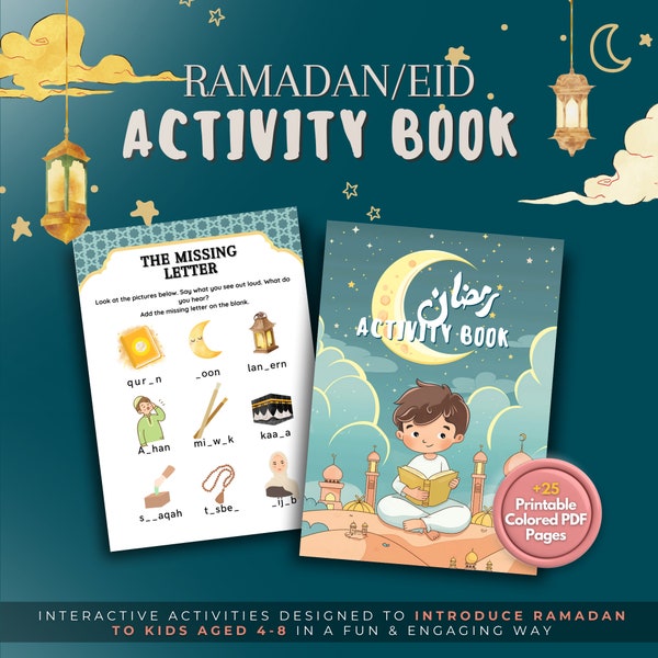 2024 Ramadan Activity Book Printable, Eid Activities, Teaching Kids Holy Month, PDF Activity Book, Ramadan Coloring, Ramadan Kids Busy Book