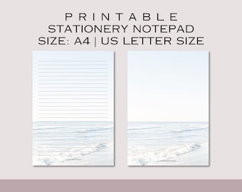 Afdrukbaar briefpapier Minimalistisch briefpapier Neutraal briefpapier Briefpapier A4 US Letter Instant Download Briefpapierblad Kladblok