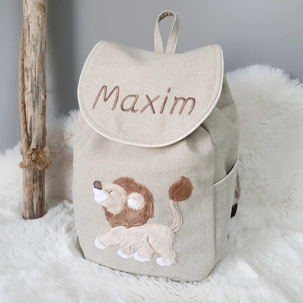 Kindergartenrucksack "Jaquard Beige", personalisierbar