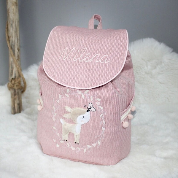 Kindergartenrucksack "Jaquard Pink", personalisierbar