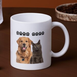 Pet Portrait Mug, Personalized Pet Mug, Pet Mom Mug, Personalized Photo Coffee Mug, Dog Mug
