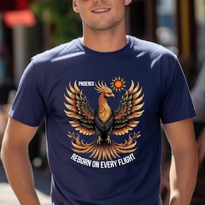 Phoenix bird t-shirt, Phoenix t-shirt, men&#39;s special t-shirt, reborn t-shirt, bird lover gift, animal, eagle