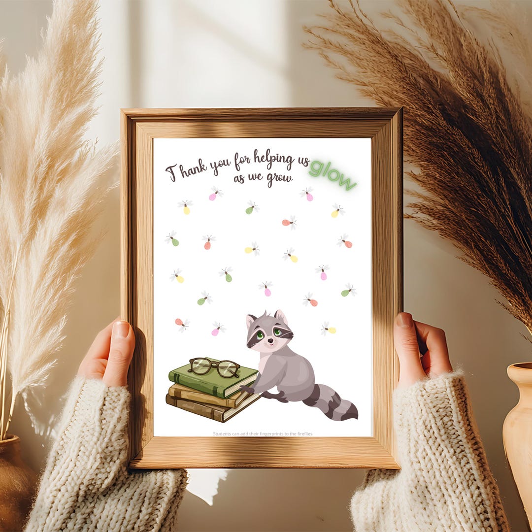 Teacher Appreciation Fingerprint Craft • Printable Gift From Kids ...