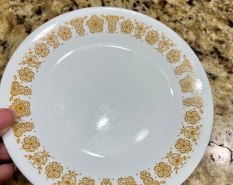 Corelle vintage golden butterfly pattern bread and butter plate