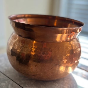 Hammered Copper container, made in India