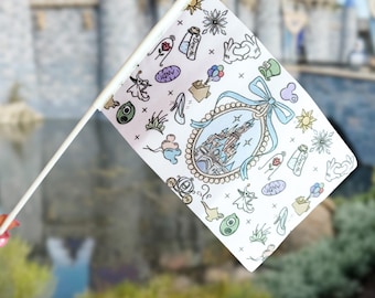 Original Stroller Flag w| Clip | Castle Dreams | Theme Park Accessory | Stroller Tag