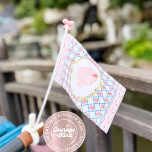 The Original Stroller Flag with Clip | LIMITED EDITION Princess Collection | Park Accessory | Theme Park | Stroller Tag
