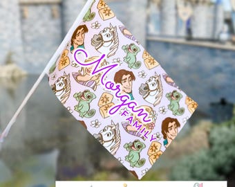Personalized Lost Princess Stroller Flag | Theme Park Accessory, Stroller Tag