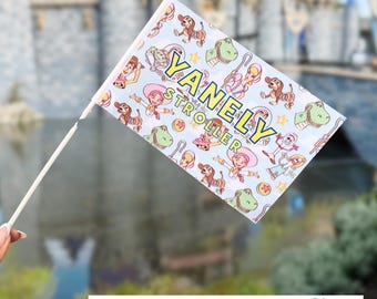 Mini Stroller Flag with Clip | Theme Park Stroller Spotter | Family Vacation Essential | Friend In Me