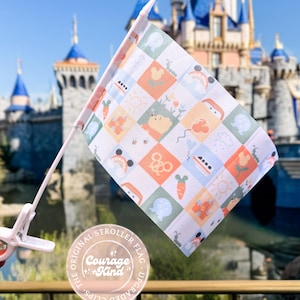 The Original Stroller Flag w/ Clip| Springtime at the Parks | Mini Flag | Stroller Tag | Theme Park Stroller | Mini Stroller Flags