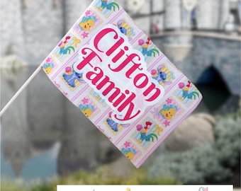 Theme Park Stroller Flag | Personalized Stroller Tag & Spotter | Theme Park Stroller Identifier for Family Vacation | Island Sidekicks