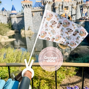 The Original Stroller Flag w/ Clip | Valentine Pals | Park Accessory | Disney Park Trip | Stroller Tag | Disney Inspired | Valentines