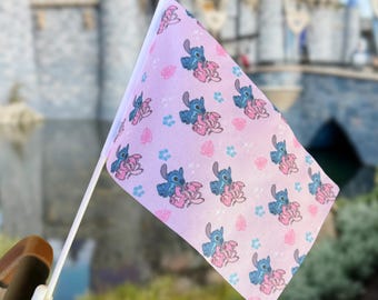 Original Stroller Flag w/ Clip | 626 Love | Theme Park Accessory | Stroller Tag