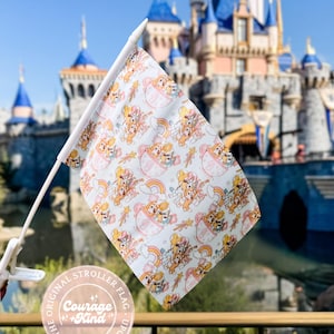 The Original Stroller Flag w/ Clip| Theme Park Sisters | Mini Flag | Stroller Tag | Theme Park Stroller | Mini Stroller Flags