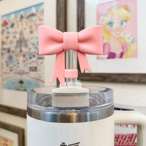 Bow Straw Topper for Water Bottle, Tumbler Accessory | Stanley Accessory | Tumbler Cup | Straw Cover