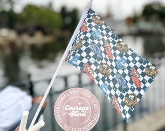 The Original Stroller Flag with Clip | Kachow Pals | Park Accessory | Theme Park Trip | Stroller Tag | Stroller Identifier