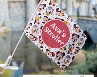 Custom Stroller Flag | Sensational Six Holiday Theme Park Spotter Water Resistant