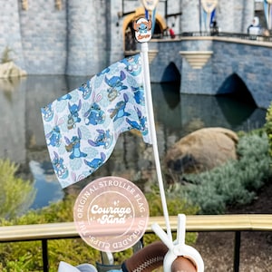 The Original Stroller Flag with Clip | 626 Egg Hunt | Theme Park Trip | Stroller Tag | Theme Park Stroller | Easter | Disney Stroller