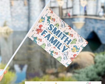 Personalized Stroller Flag | Theme Park Stroller Tag | Water-Resistant Spotter | Sidekicks