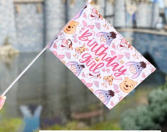 Theme Park Stroller Flag with Clip | Stroller Tag & Spotter | Family Vacation Mini Flag | Oh Dear Friends