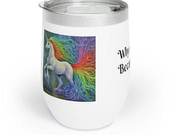 Vaso de vino frío Unicornio divertido
