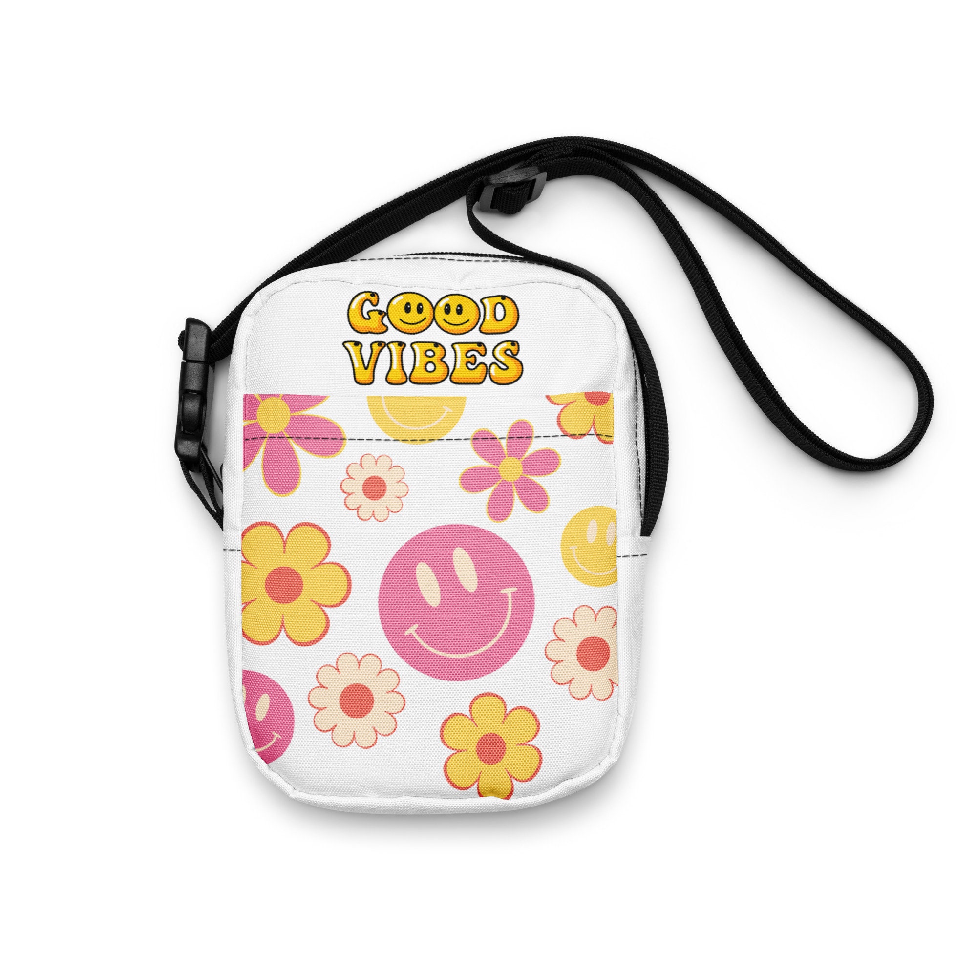 Smiley Face Beaded Crossbody Bag main image 0