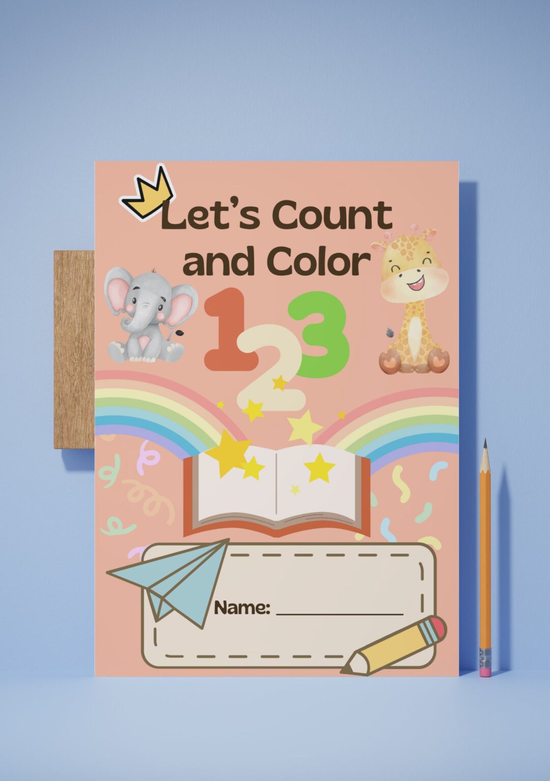 Count and Color Book - Etsy