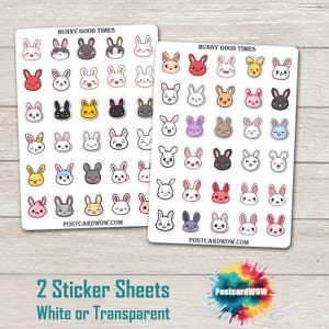 Buenos momentos de conejito - Set de pegatinas - Correo feliz - Diario basura - Álbum de recortes - Amigo por correspondencia - Postcrossing