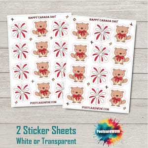 Feliz Día de Canadá - Set de pegatinas - Correo feliz - Diario basura - Álbum de recortes - Amigo por correspondencia - Postcrossing