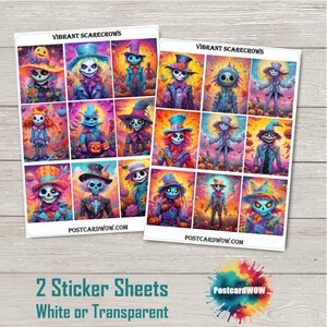 Levendige vogelverschrikkers - stickerset volledige doos - junkjournaal - plakboek - penvriend - Postcrossing - Knutselen