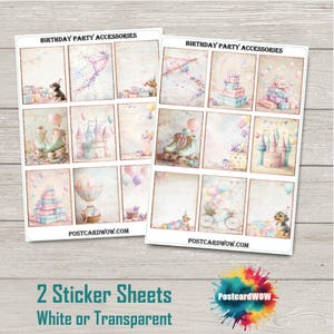 Acessórios para festa de aniversário - Conjunto completo de adesivos para caixa - Correio feliz - Diário de sucata - Álbum de recortes - Amigo por correspondência - Postcrossing