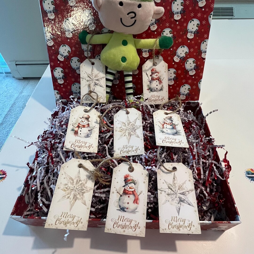 Vintage Snowman Christmas Tags - Set of 8 - Gifts - Bags - Presents ...
