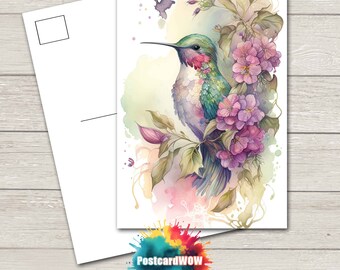 Carte postale de colibris