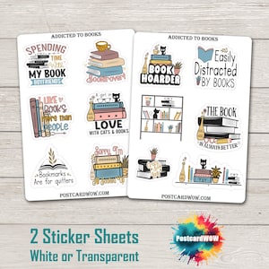Addicted to Books - Stickerset - Happy Mail - Junk Journal - Plakboek - Penvriendje - Postcrossing