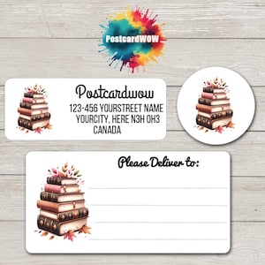 Herfstboeken 'Retouradres'-etiketten - vellen van 30 zelfklevende stickers - penvrienden - brieven schrijven - kaarten - vrienden
