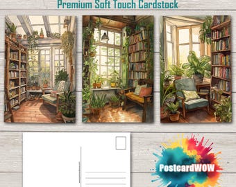 Reading Nooks - Postcard Set - Penpals - Postcrossing - Swap - Art - Unique Design