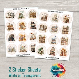 Seals boeklezer - Stickerset - Happy Mail - Junk Journal - Scrap Book - Pennevriend(in) - Postcrossing