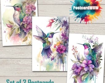 Hummingbirds  Postcard Set