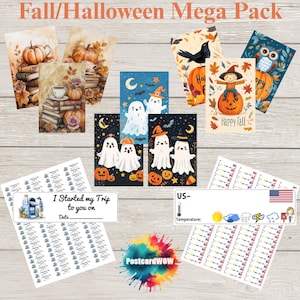 Fall/Halloween  MEGA Pack - Penpals - Postcrossing - Swap - Art - Unique Design